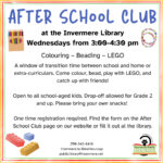The information on this poster is in the event description. Along with the info text are images of colouring pencils, a beaded bracelet and a few Lego blocks.