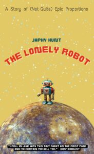 Example book cover. Fake book called The Lonely Robot