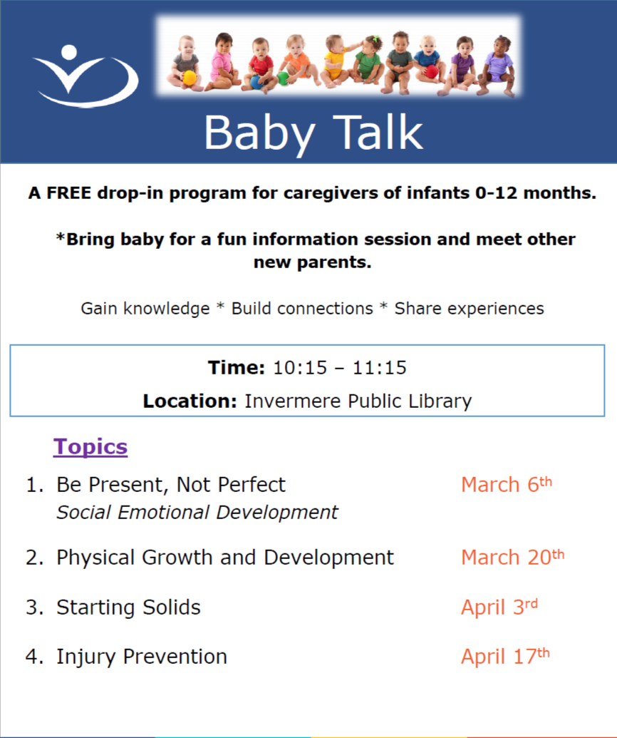 text on graphic is in the event description. There is also a photo of a line up of babies at the top.